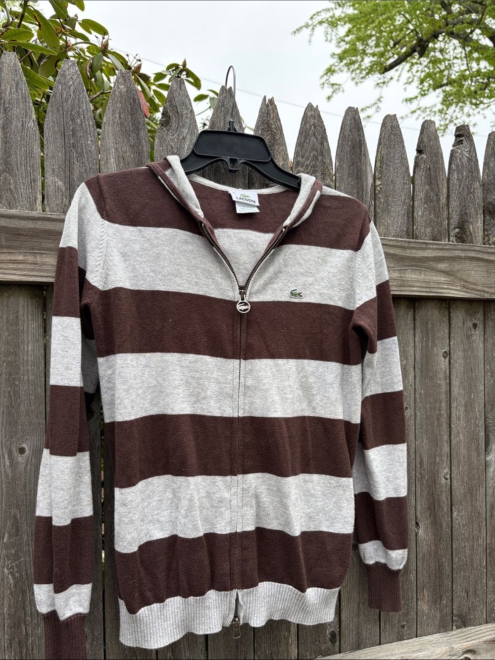 Lacoste size 38 cotton/cashmere zip hoodie!